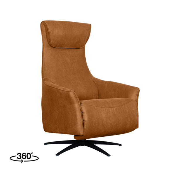 Fauteuil Lucent - Cognac - Micro Suede - One Size