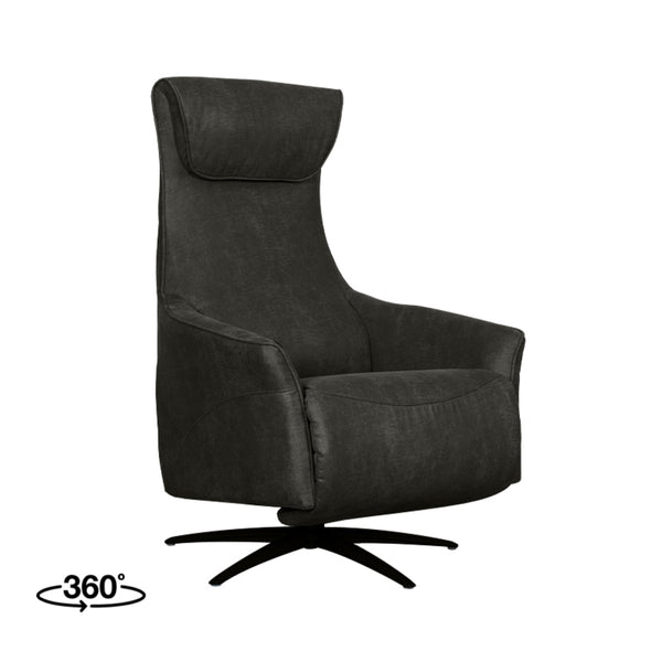 Fauteuil Lucent - Antraciet - Micro Suede - One Size
