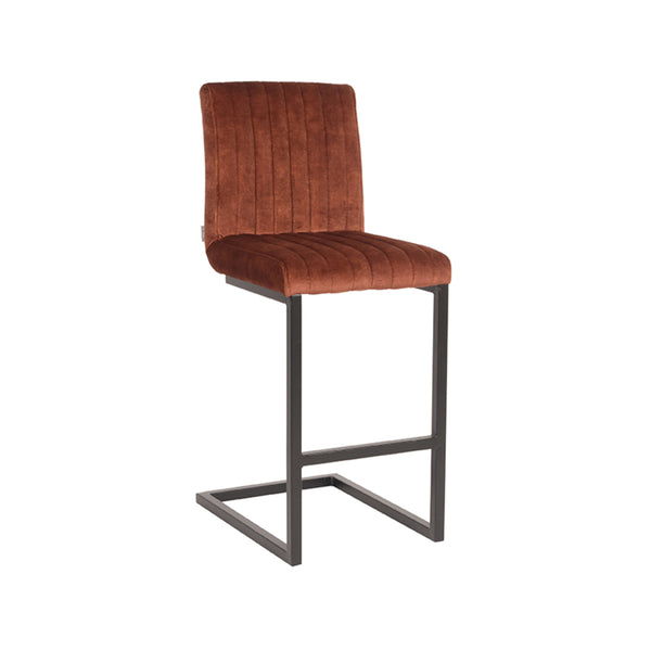 Barkruk Sereno - Rust - Velours (set van 2)