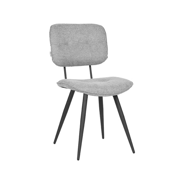 Eetkamerstoel Invito - Zinc - Weave - Black Frame