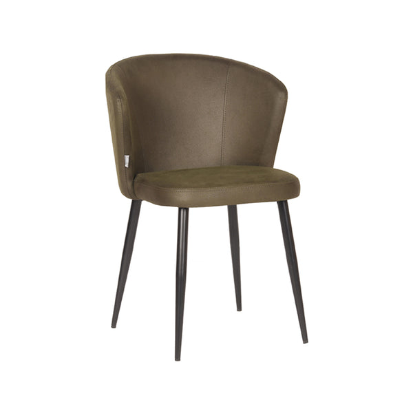 Eetkamerstoel Winston - Army green - Microfiber (set van 2)