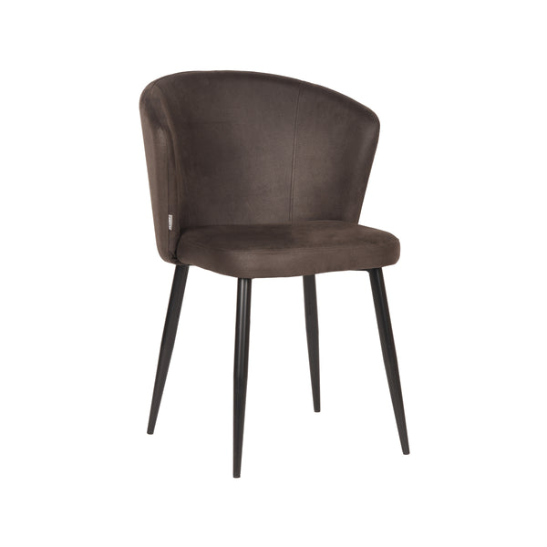 Eetkamerstoel Winston - Antraciet - Microfiber