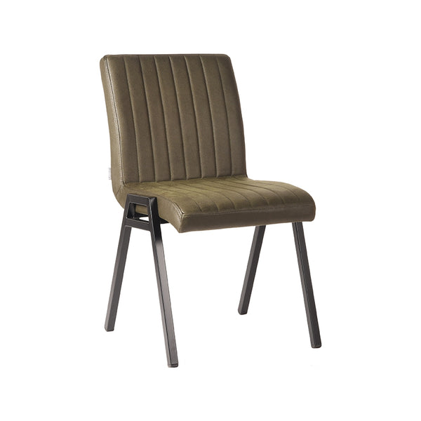 Eetkamerstoel Sereno - Army green - Microfiber (set van 2)