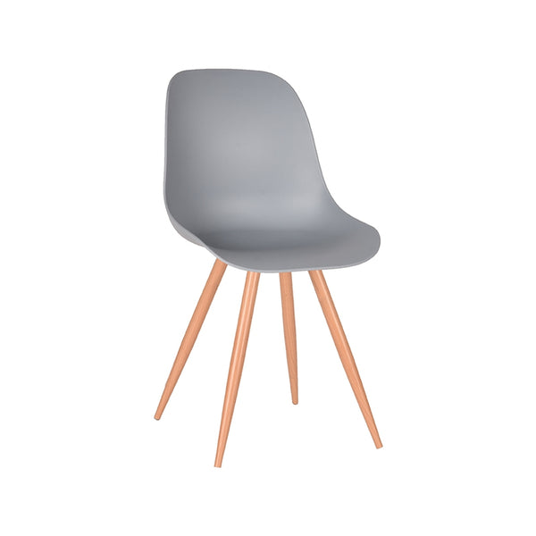 Eetkamerstoel Tranquillo - Grijs - Kunststof - Oak Metal Woodcover