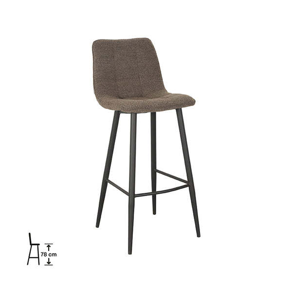 Barkruk Natura - Bruin - Boucle - Zithoogte 78 (set van 2)